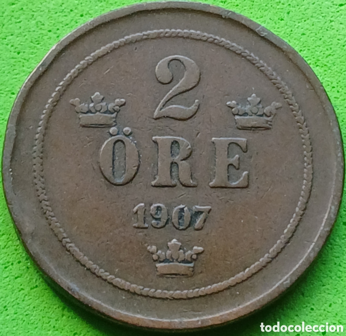 Monedas antiguas de Europa: Suecia 2 ore 1907 km#769