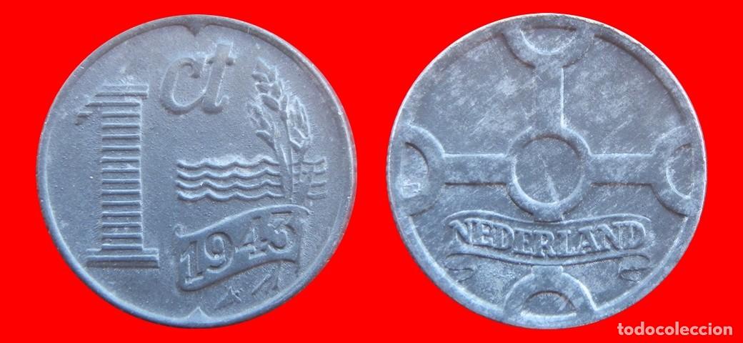 Monedas antiguas de Europa: 1 CENTIMO CENT CENTAVO 1943 HOLANDA PAISES BAJOS-156512