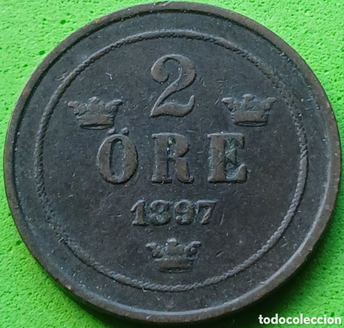 Monedas antiguas de Europa: Suecia 2 ore 1897 km#746
