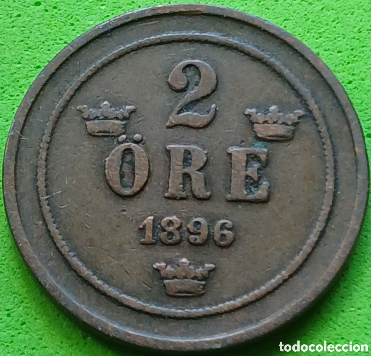 Monedas antiguas de Europa: Suecia 2 ore 1896 km#746