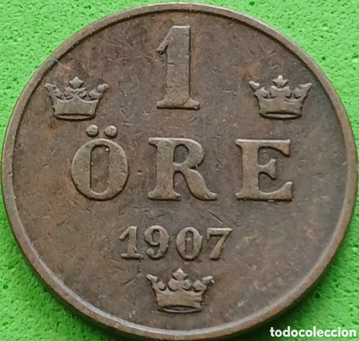 Monedas antiguas de Europa: Suecia 1 ore 1907 km#768