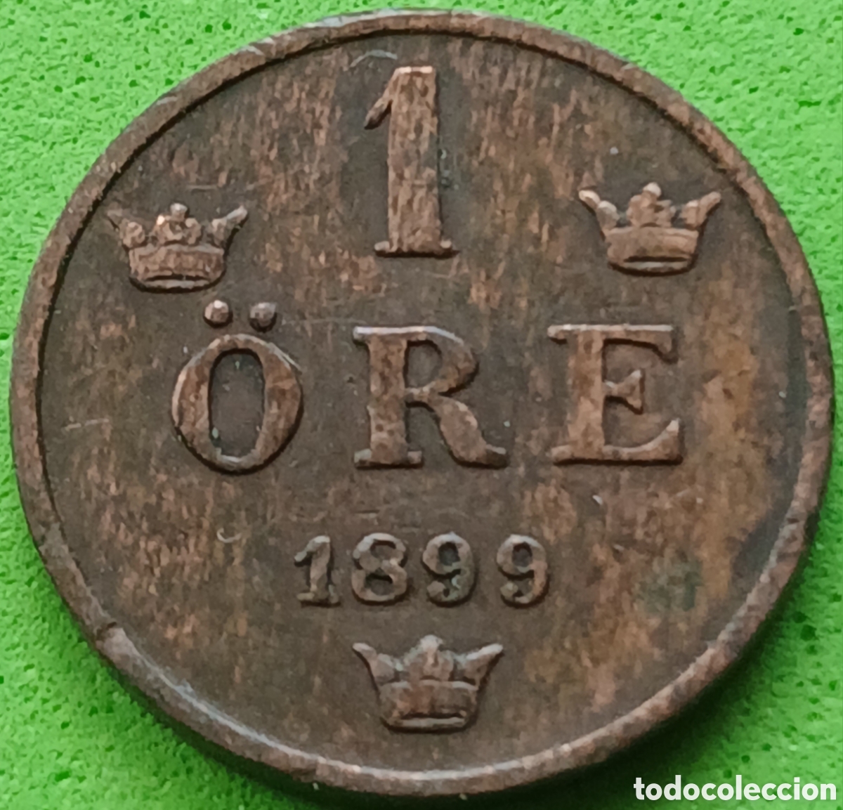 Monedas antiguas de Europa: Suecia 1 ore 1899 km#750 poco com&uacute;n