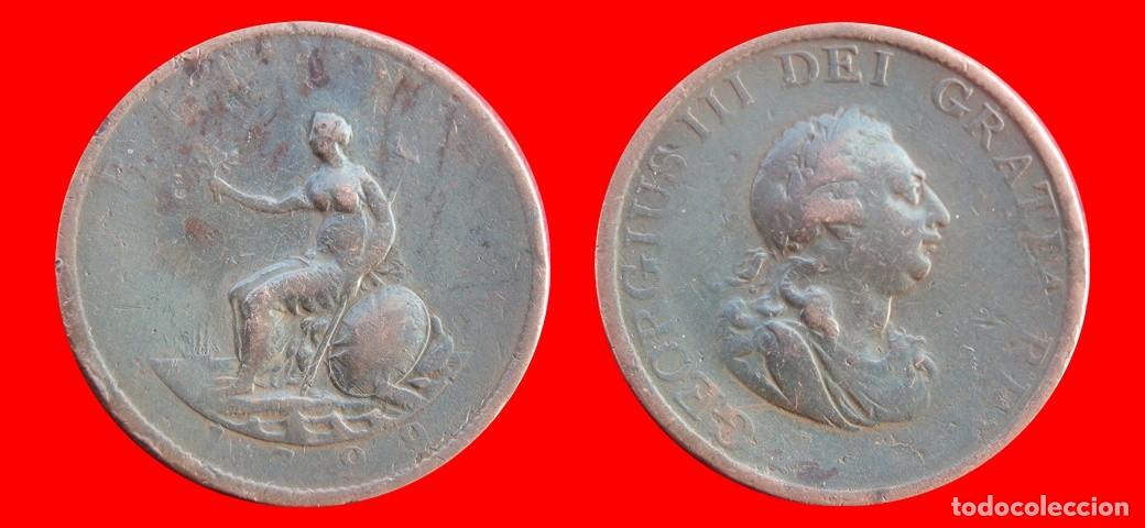Monedas antiguas de Europa: 1 PENIQUE PENNY 1799 INGLATERRA REINO UNIDO-156525