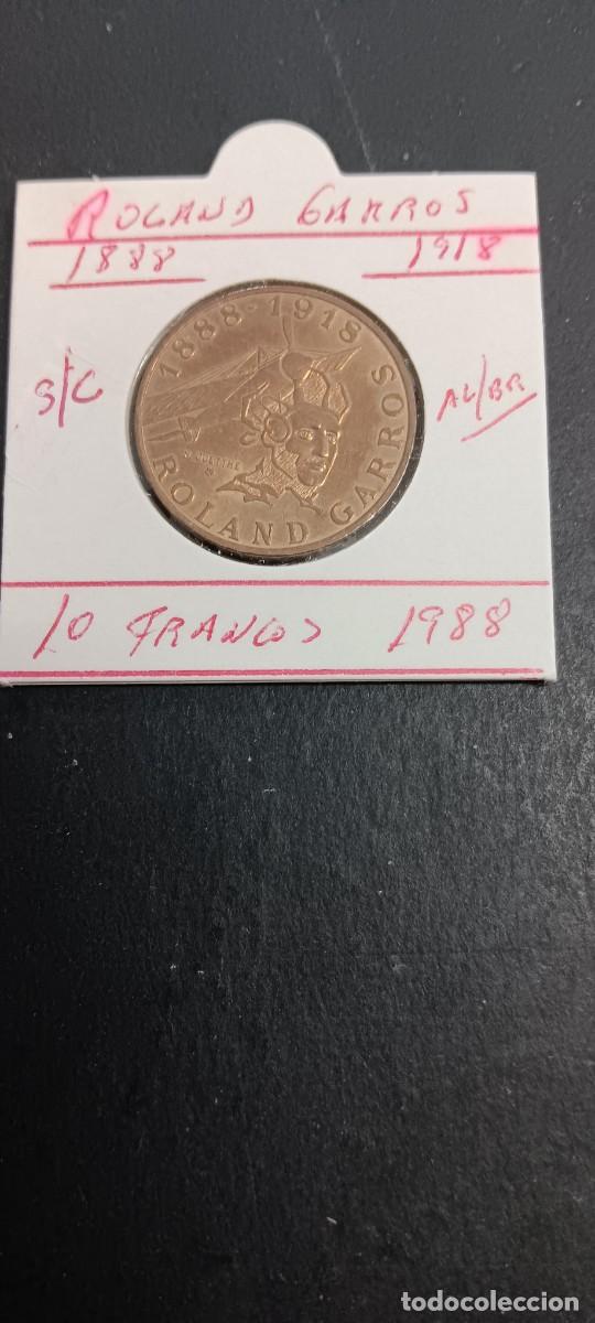 Monedas antiguas de Europa: FRANCIA 10 FRANCOS 1988 SC KM=965 (NIQUEL-BRONCE)ROLAND GARROS 1888.1918