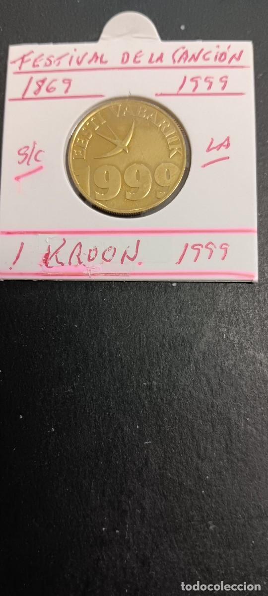 Monedas antiguas de Europa: ESTONIA 1 KROON 1999 S/C KM=36 (LAT&Oacute;N) FESTIVAL DE LA CANCI&Oacute;N 1999