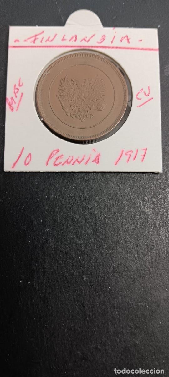 Monedas antiguas de Europa: FINLANDIA 10 PENNIA 1917 MBC KM=18(COBRE) GOBIERNO PROVISIONAL