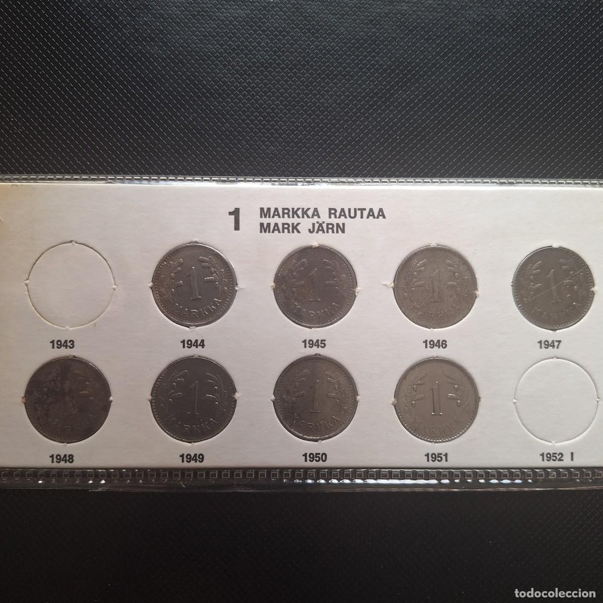 Alte M&uuml;nzen aus Europa: Finlandia. Lote de 8 monedas. 1 marco entre 1944 y 1951