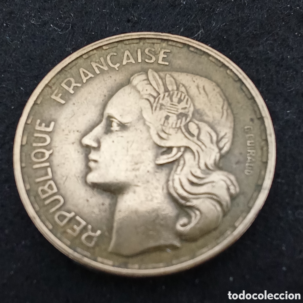 Monedas antiguas de Europa: Francia 50 francos a&ntilde;o 1953