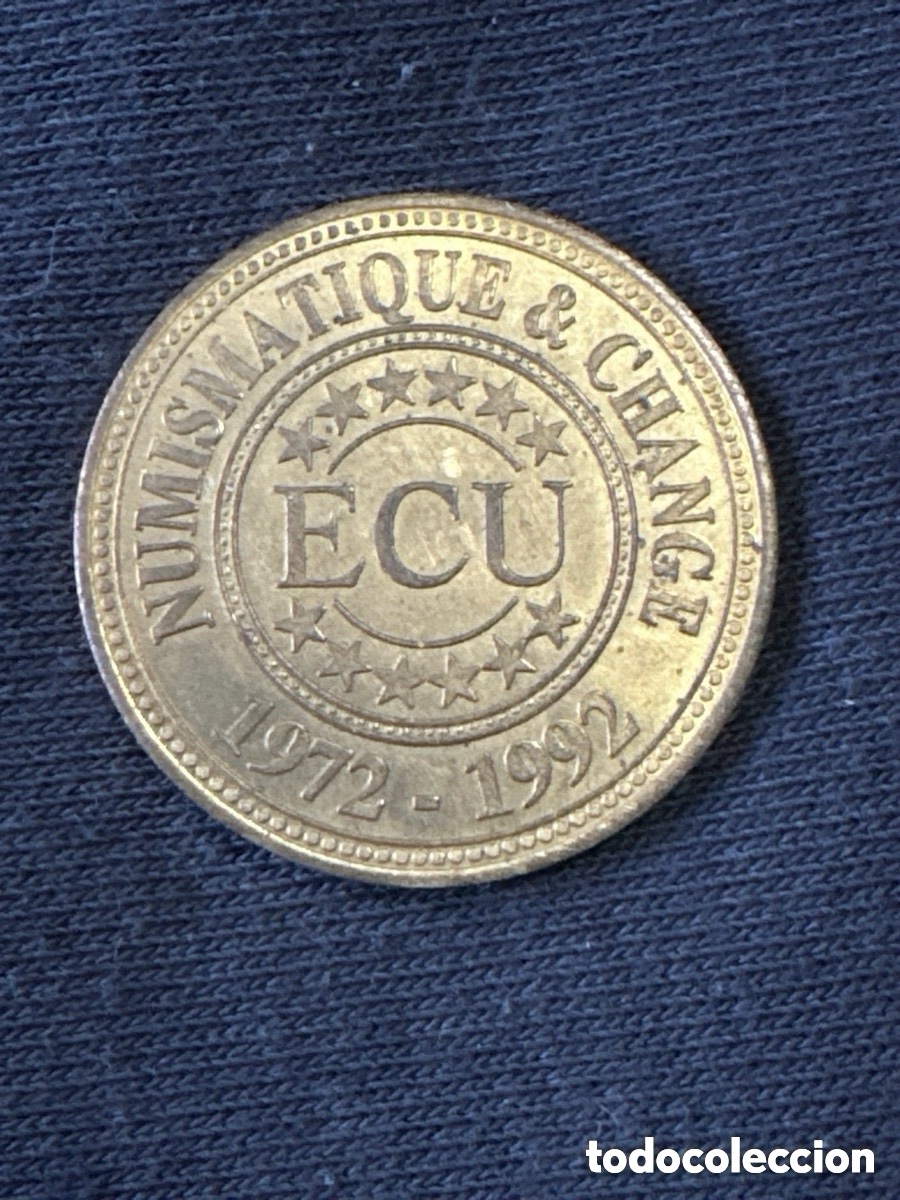 Moedas antigas da Europa: Moneda 20 aniversario ECU 1972 - 1992, Numismatique & Change (A15)