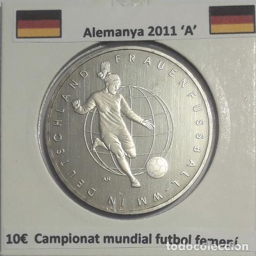 Monnaies anciennes de Europe: 10 euros Alemania 2011 Campeonato mundial de f&uacute;tbol femenino ADFGJ 5 monedas