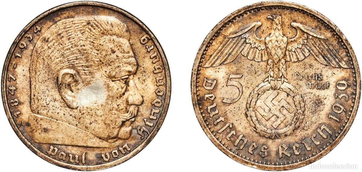 Monedas antiguas de Europa: Germany Third Reich 1939 A 5 Reichsmark (Paul von Hindenburg) Silver (.900) Berlin Mint (3427547) 1