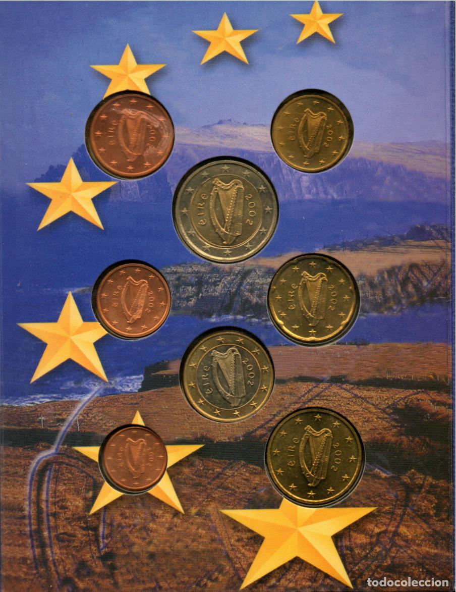 Monedas antiguas de Europa: IRLANDA 2002, CARTERA OFICIAL, EUROSET 8 VALORES, SC, 2 FOTOS