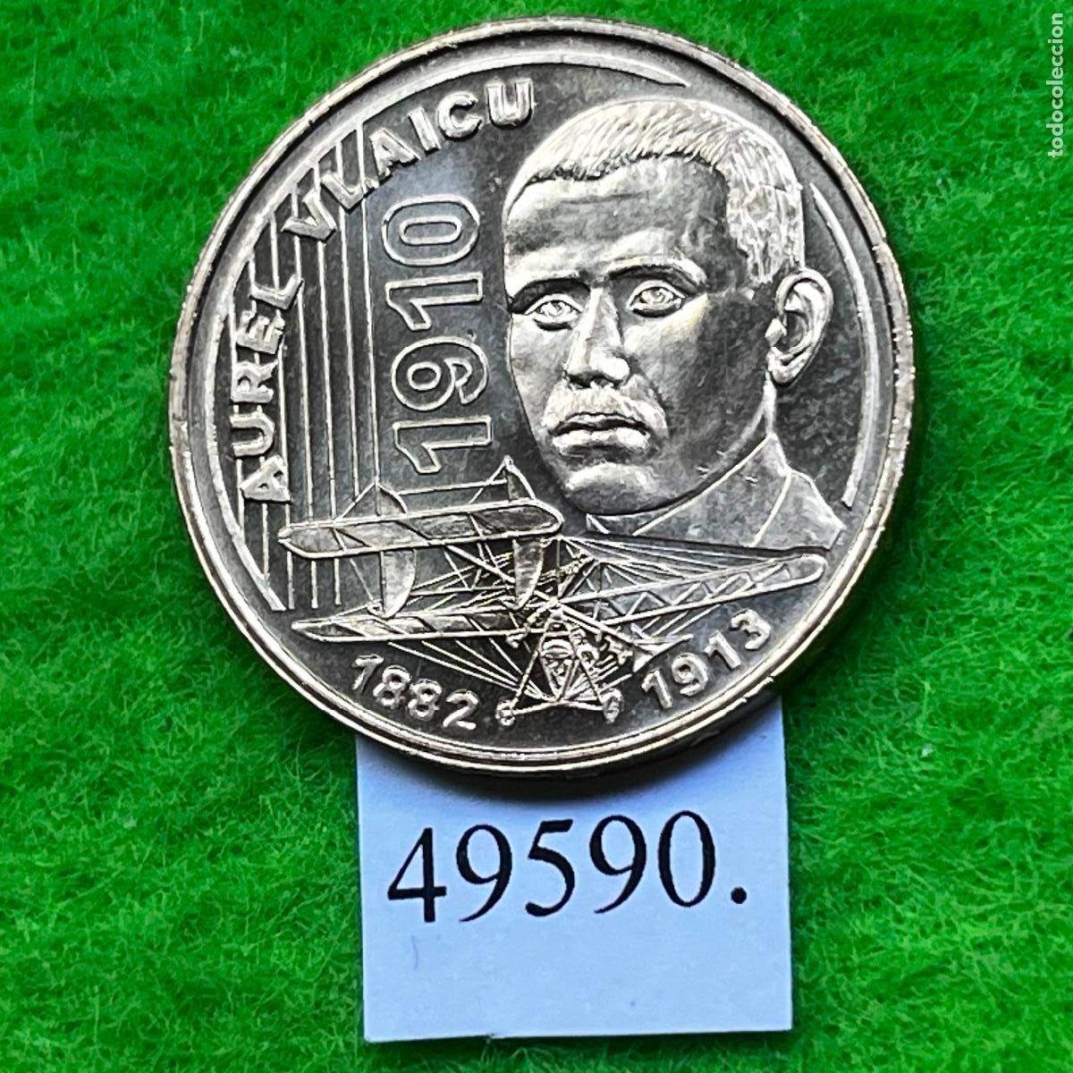 Monedas antiguas de Europa: Rumania 50 bani, 2010, Aurel Vlaicu