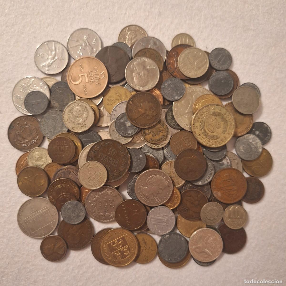Moedas antigas da Europa: Gran lote de monedas. Aprox 150 monedas. Europa excepto alguna. Una de plata.