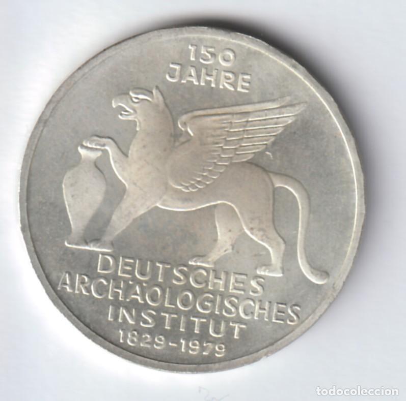 Monedas antiguas de Europa: Alemania 5 marcos, Instituto Arqueol&oacute;gico Alem&aacute;n 1979 Plata KM# 150