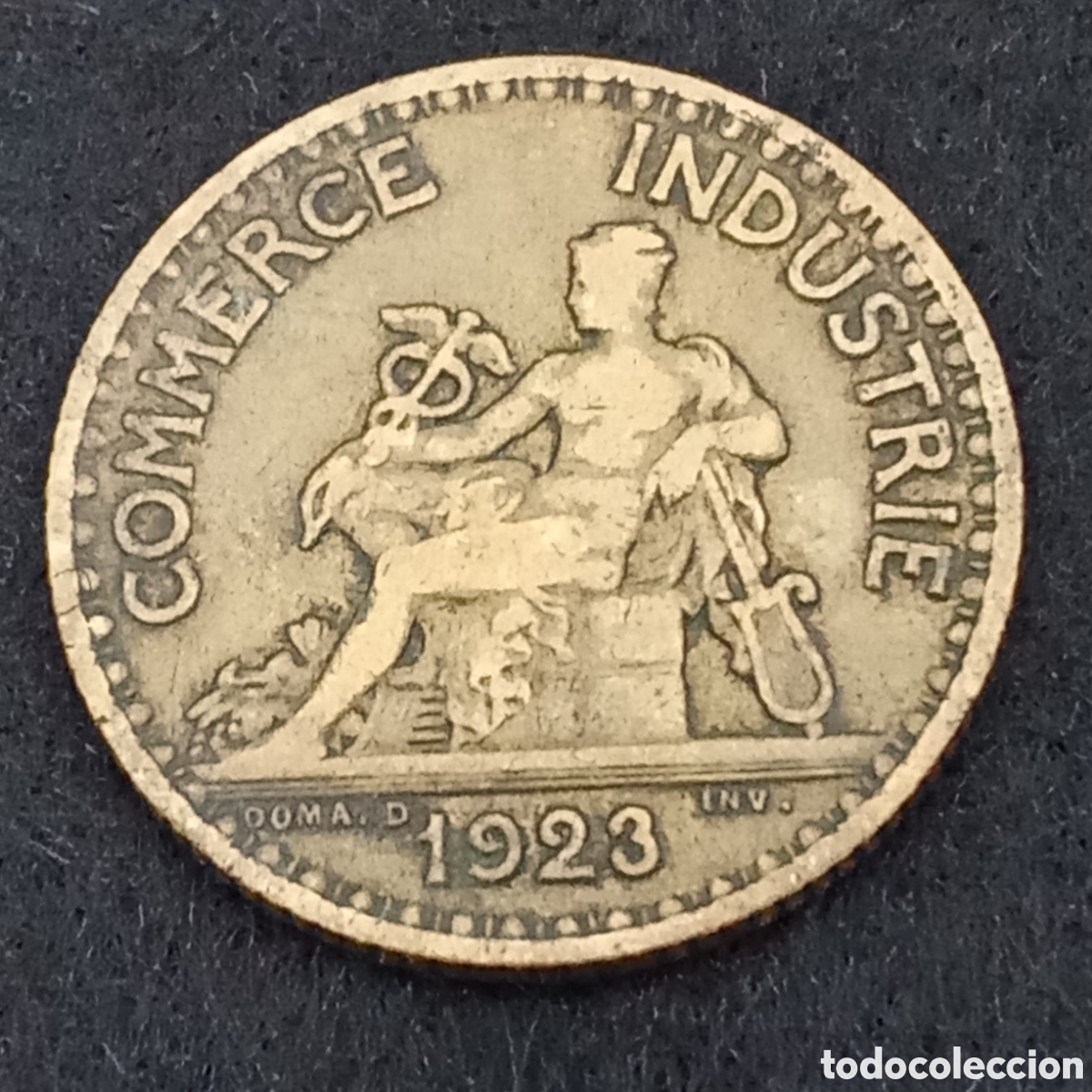 Monedas antiguas de Europa: Francia 1 franco a&ntilde;o 1923