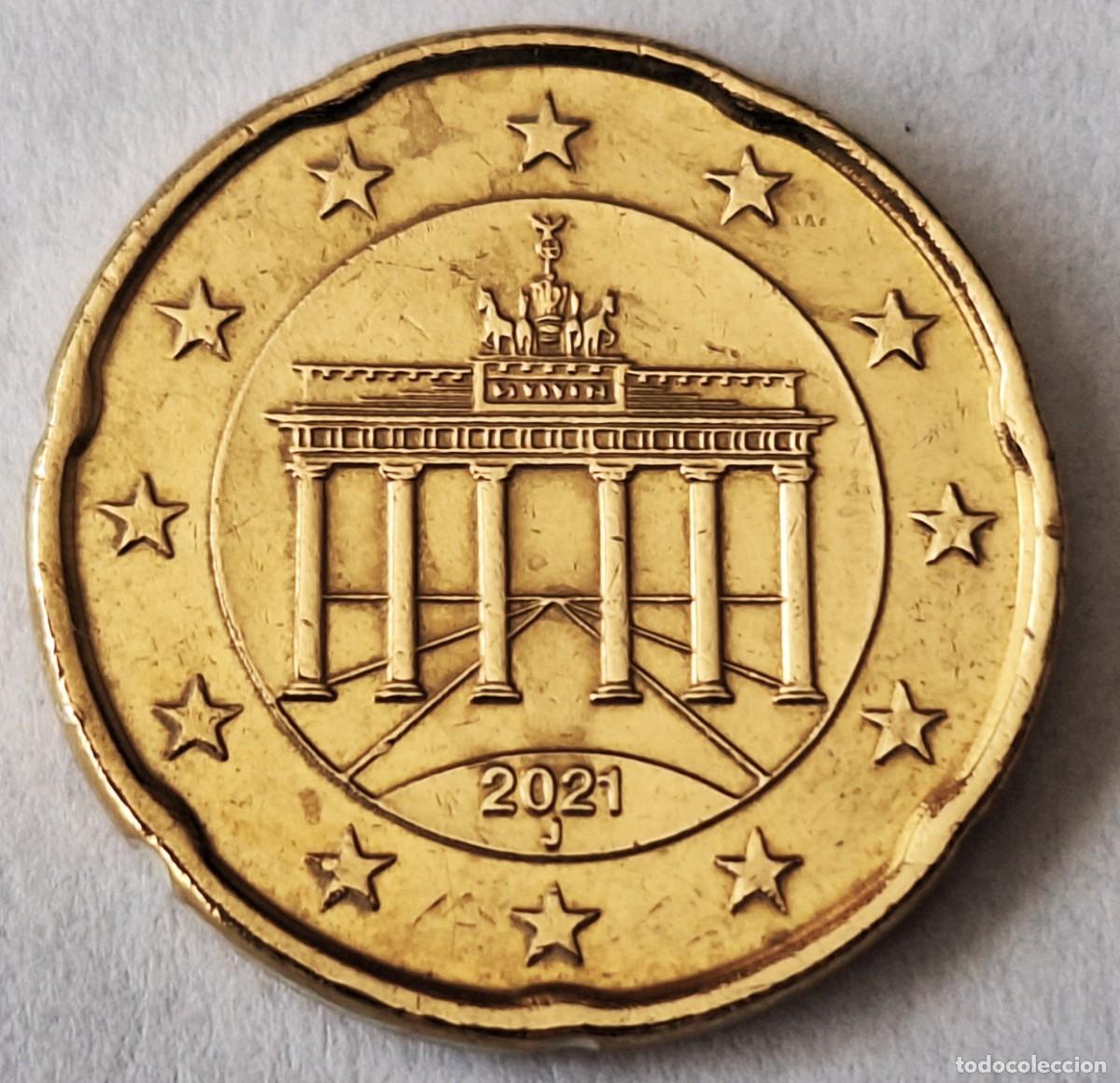 Monedas antiguas de Europa: ALEMANIA - MONEDA DE 20 CENTIMOS DE EURO DEL A&Ntilde;O 2021 CECA &rdquo; J &rdquo; - MBC