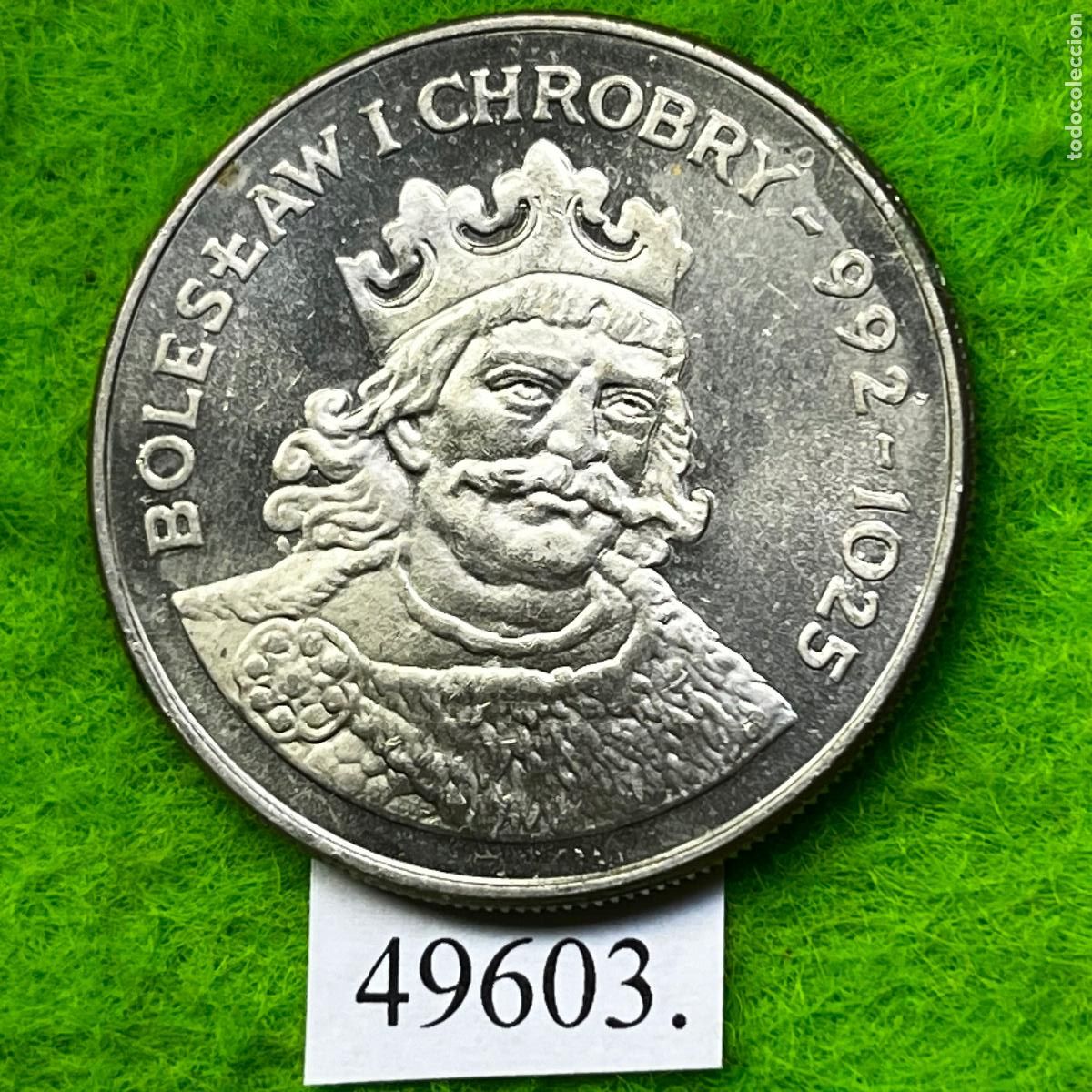 Monedas antiguas de Europa: Polonia 50 złotych 1980, rey Bolesław I Chrobry (Bolesław I el Valiente)