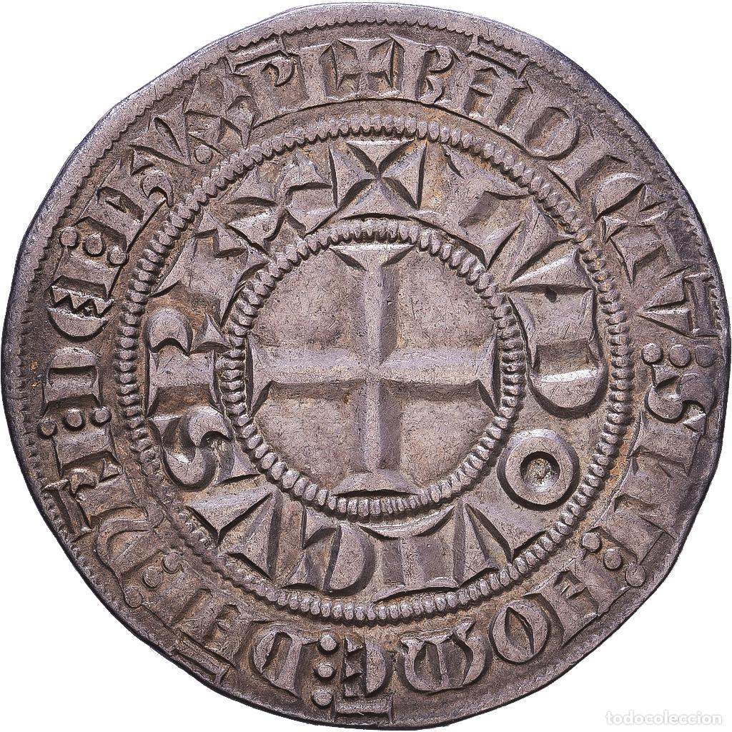 Monedas antiguas de Europa: [#1203461] Francia, Louis IX, Gros Tournois &agrave; l'&eacute;toile, 1266-1270, Undefinied mint