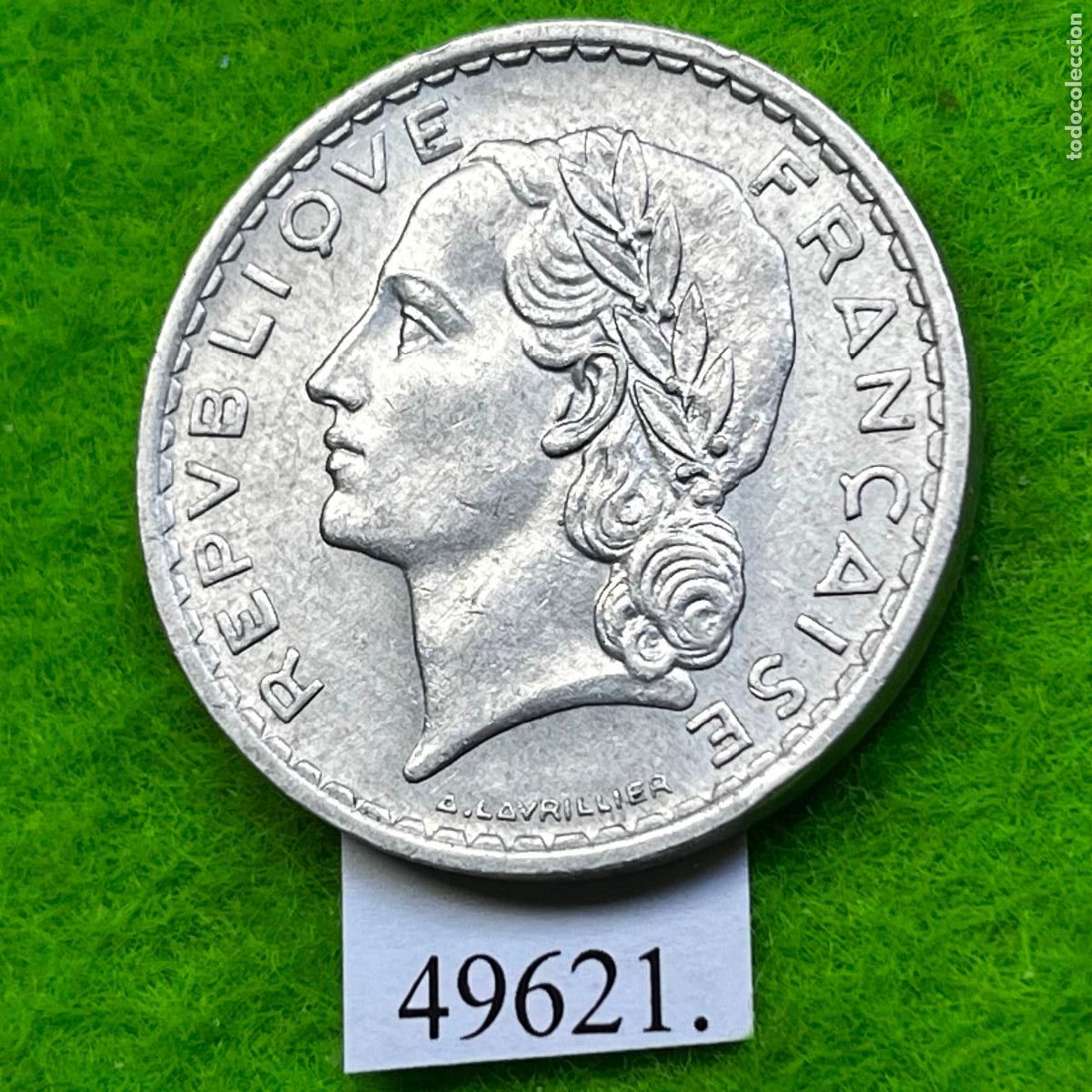 Moedas antigas da Europa: Francia 5 francos 1949