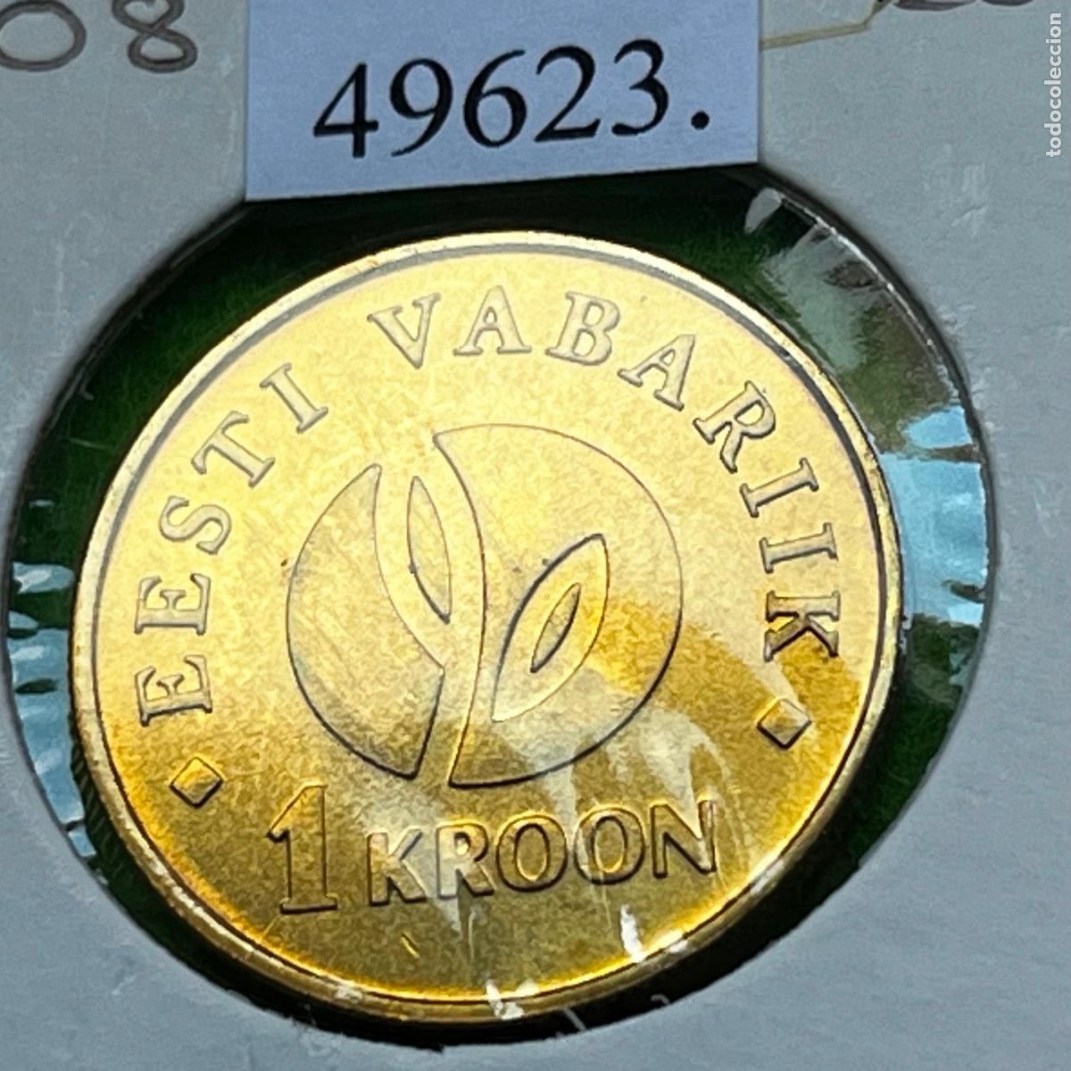 Monete antiche di Europa: Estonia 1 Kroon 2008, 90.&ordm; aniversario de la Rep&uacute;blica de Estonia