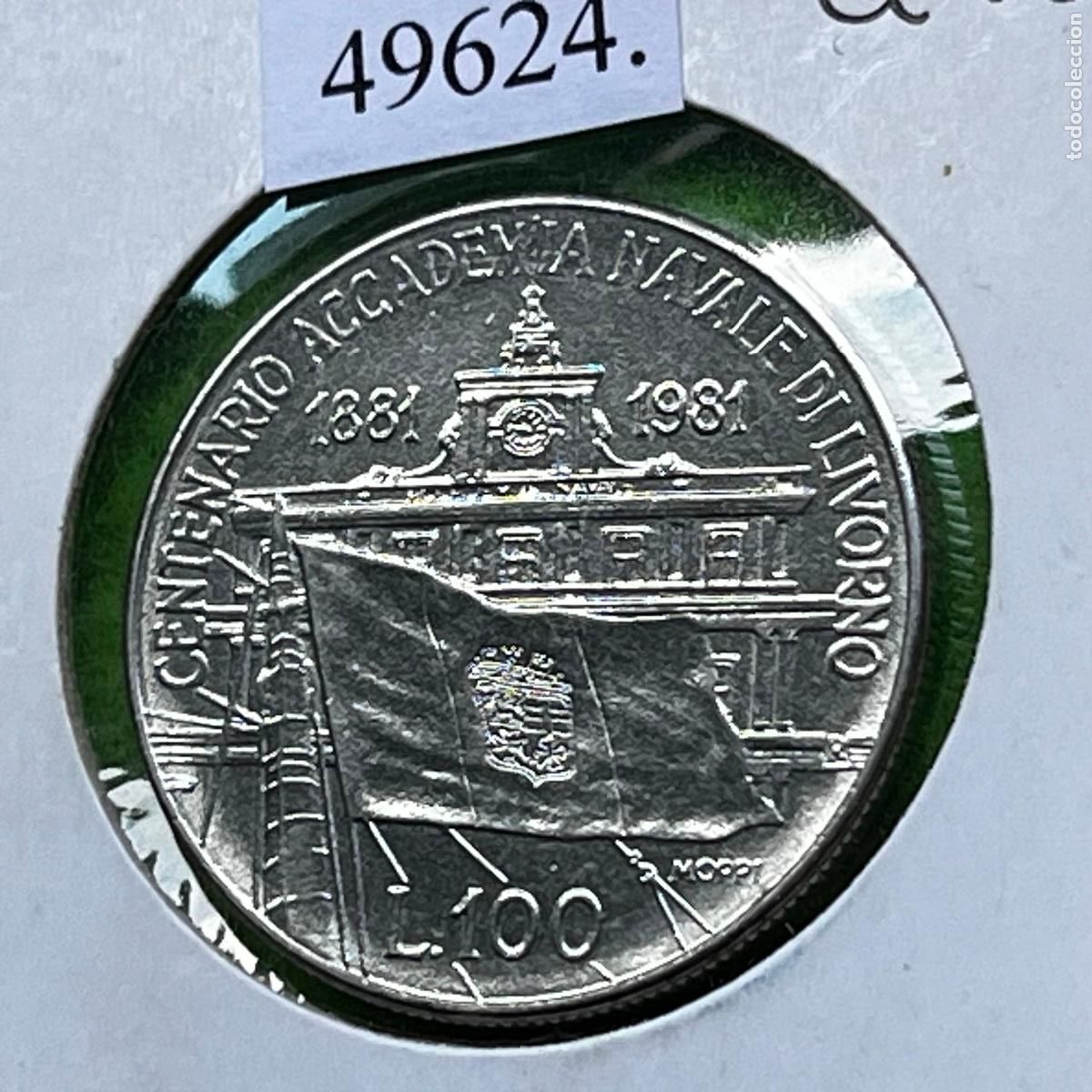 Monete antiche di Europa: Italia 100 liras 1981, centenario de la Academia Naval de Livorno