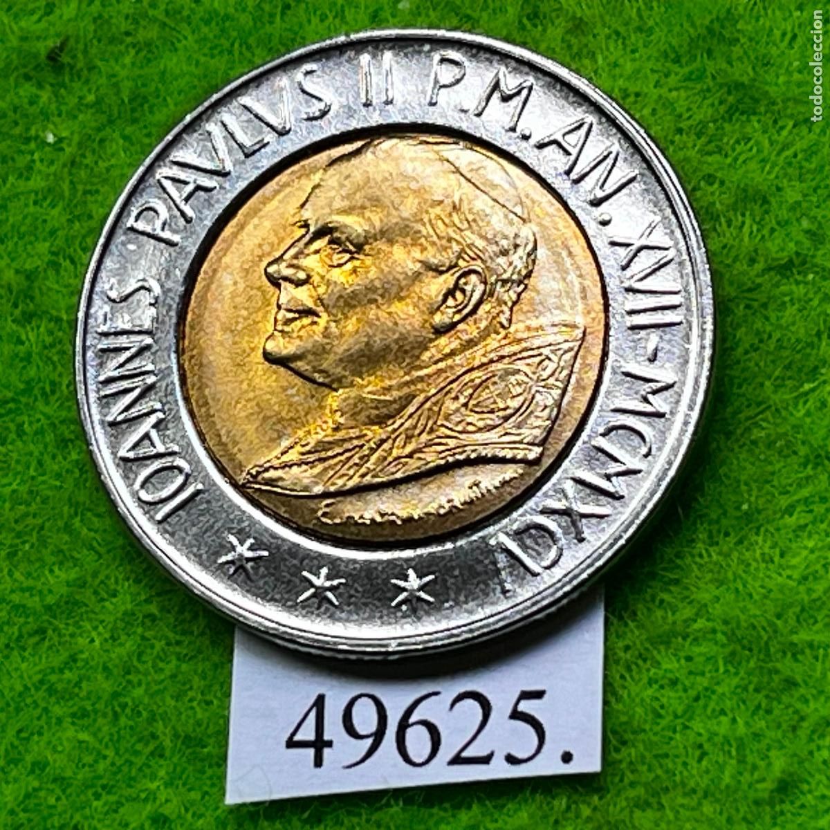 Moedas antigas da Europa: Vaticano 500 liras 1995 ( 17 del pontificado de Juan Pablo II) Ca&iacute;n matando a Abel, bimet&aacute;lica