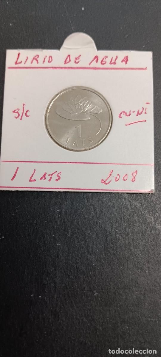 Alte M&uuml;nzen aus Europa: LETONIA 1 LATS 2008 S/C KM=92 (CUPRONIQUEL) LIRIO DE AGUA