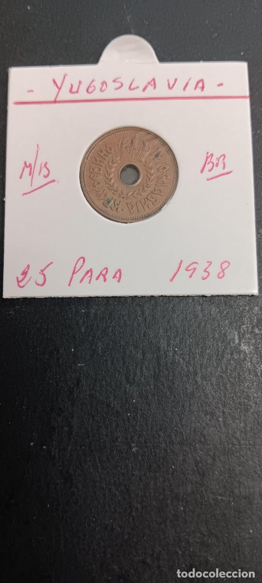 Moedas antigas da Europa: YUGOSLAVIA 25 PARA 1938 MBC KM=17 (BRONCE) PETAR II