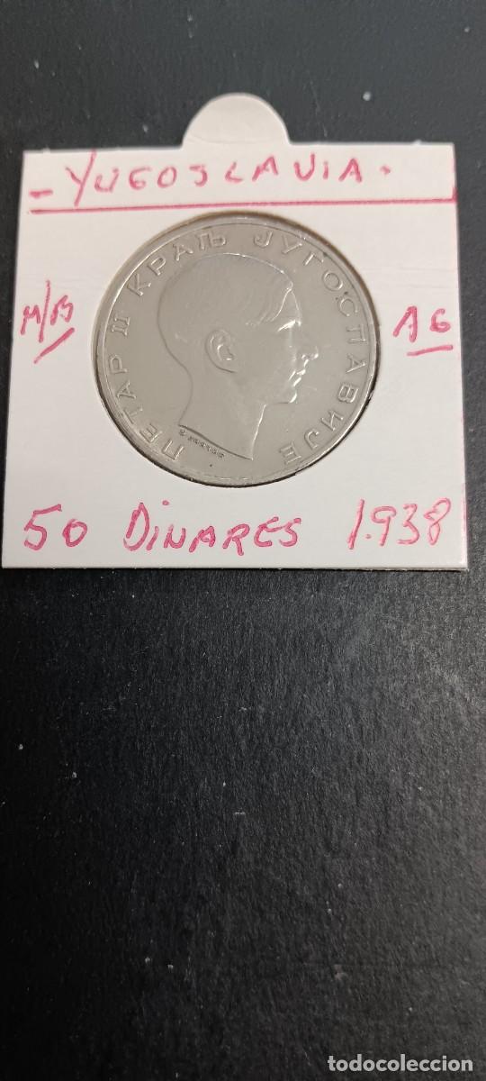 Alte M&uuml;nzen aus Europa: YUGOSLAVIA 50 DINARA 1938 MBC KM=24 (PLATA) PETAR II