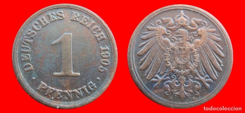 Alte M&uuml;nzen aus Europa: 1 PFENNIG 1905A IMPERIO ALEMANIA-156573