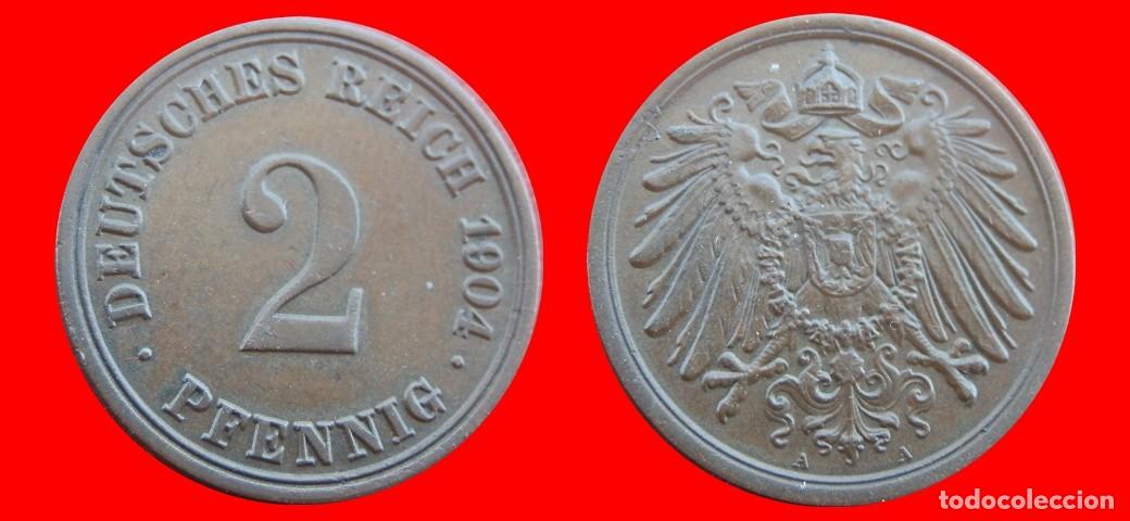 Alte M&uuml;nzen aus Europa: 2 PFENNIG 1904A IMPERIO ALEMANIA-156575
