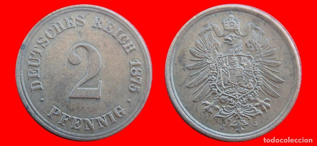 Alte M&uuml;nzen aus Europa: 2 PFENNIG 1875J IMPERIO ALEMANIA-156578