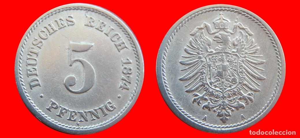 Alte M&uuml;nzen aus Europa: 5 PFENNIG 1874A IMPERIO ALEMANIA-156579