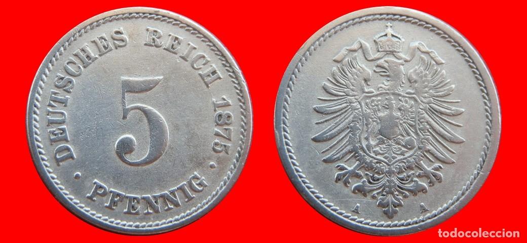 Alte M&uuml;nzen aus Europa: 5 PFENNIG 1875A IMPERIO ALEMANIA-156580