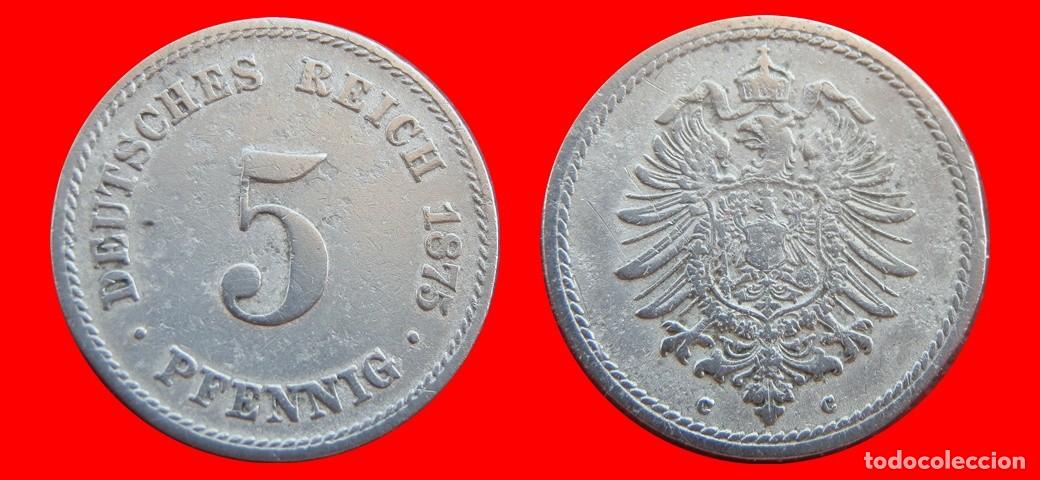 Alte M&uuml;nzen aus Europa: 5 PFENNIG 1875C IMPERIO ALEMANIA-156581