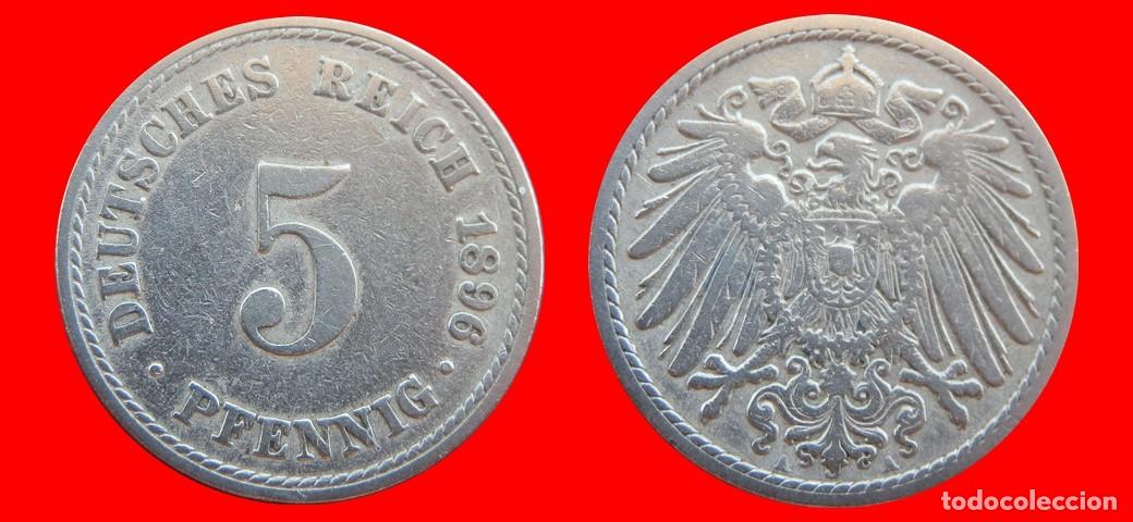 Alte M&uuml;nzen aus Europa: 5 PFENNIG 1896A IMPERIO ALEMANIA-156582