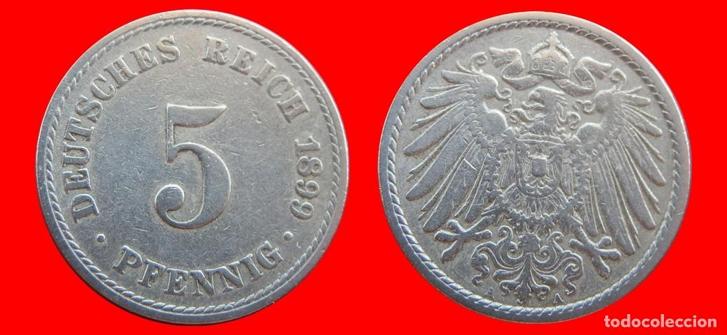 Alte M&uuml;nzen aus Europa: 5 PFENNIG 1899A IMPERIO ALEMANIA-156585