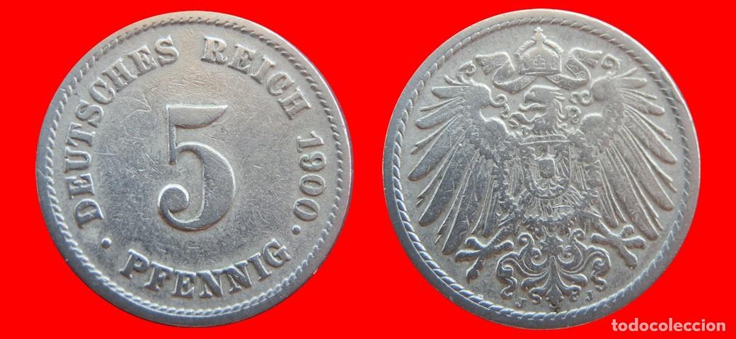 Alte M&uuml;nzen aus Europa: 5 PFENNIG 1900J IMPERIO ALEMANIA-156589