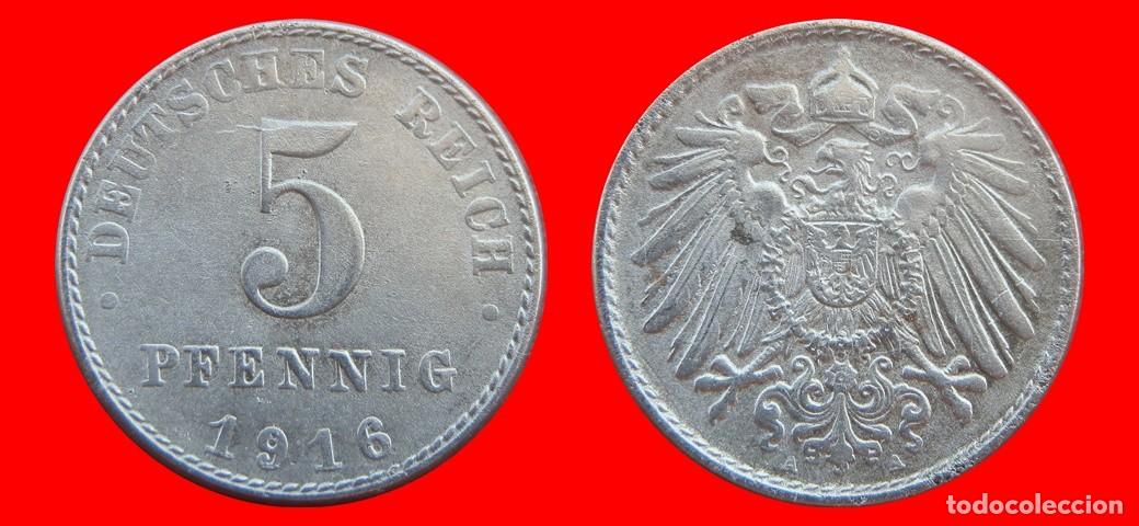 Monete antiche di Europa: 5 PFENNIG 1916A IMPERIO ALEMANIA-156591