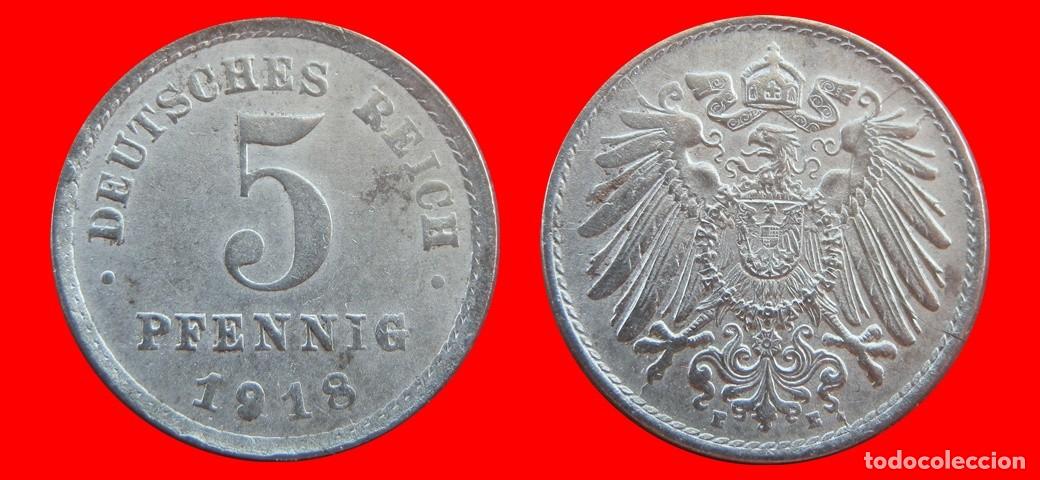 Monete antiche di Europa: 5 PFENNIG 1918E IMPERIO ALEMANIA-156594