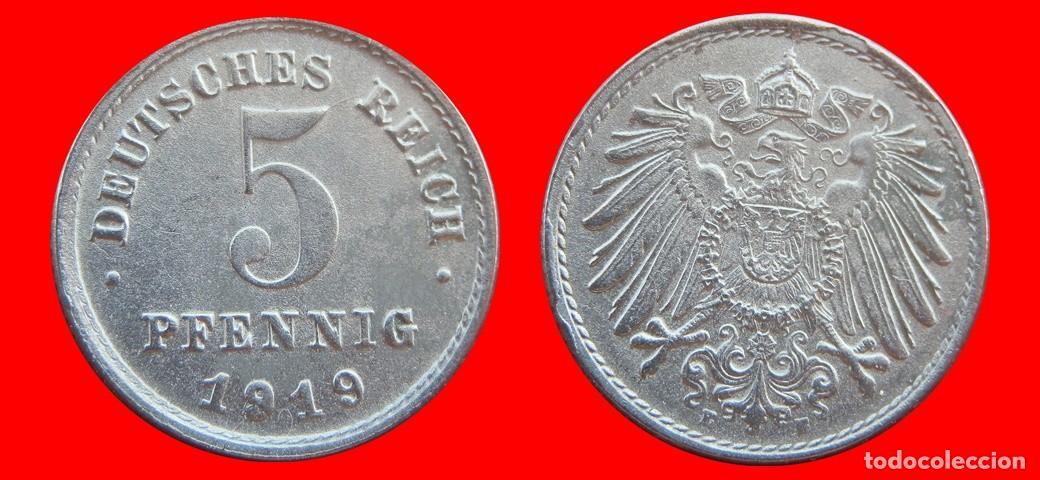 Monete antiche di Europa: 5 PFENNIG 1919E IMPERIO ALEMANIA-156595
