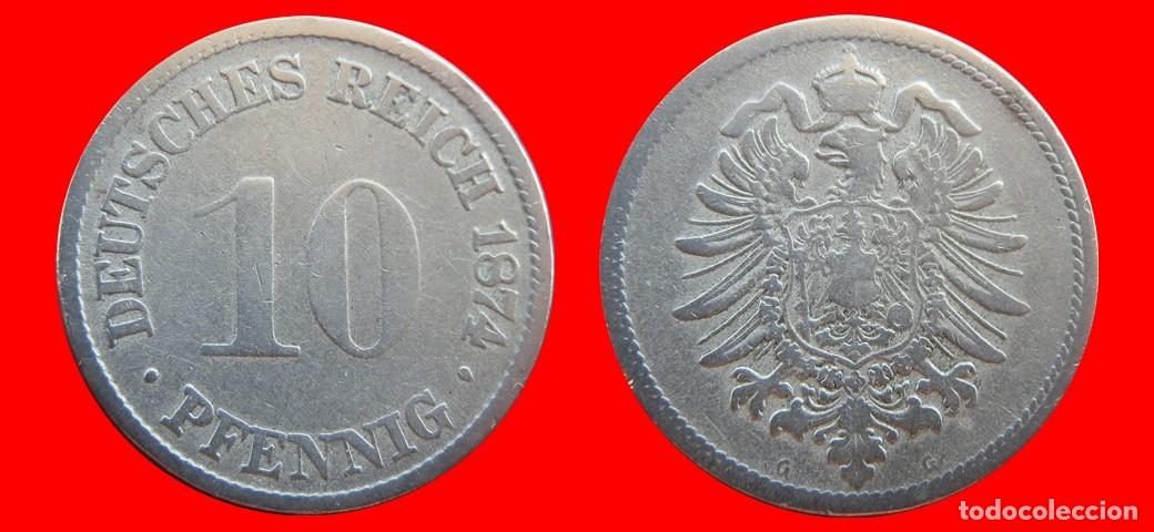 Old Coins of Europe: 10 PFENNIG 1874G IMPERIO ALEMANIA-156599