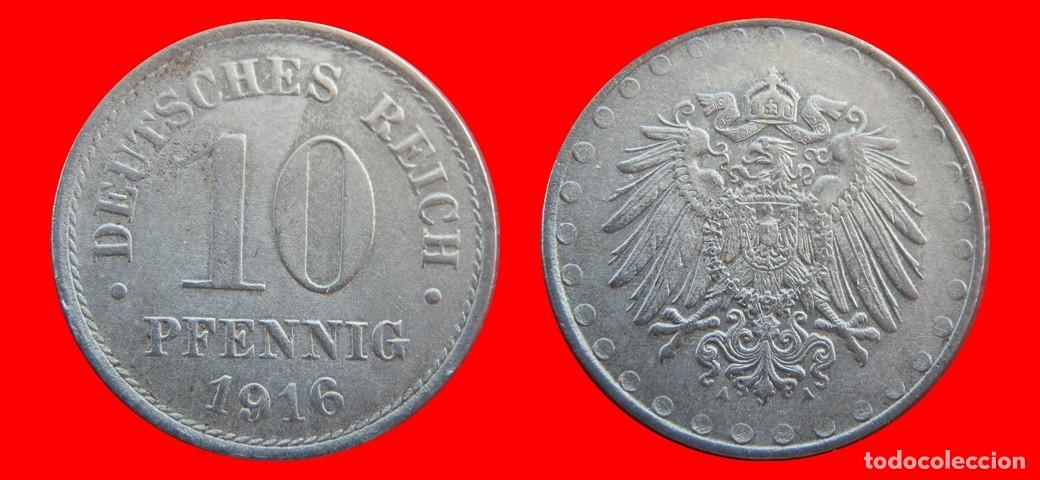 Monete antiche di Europa: 10 PFENNIG 1916A IMPERIO ALEMANIA-156602