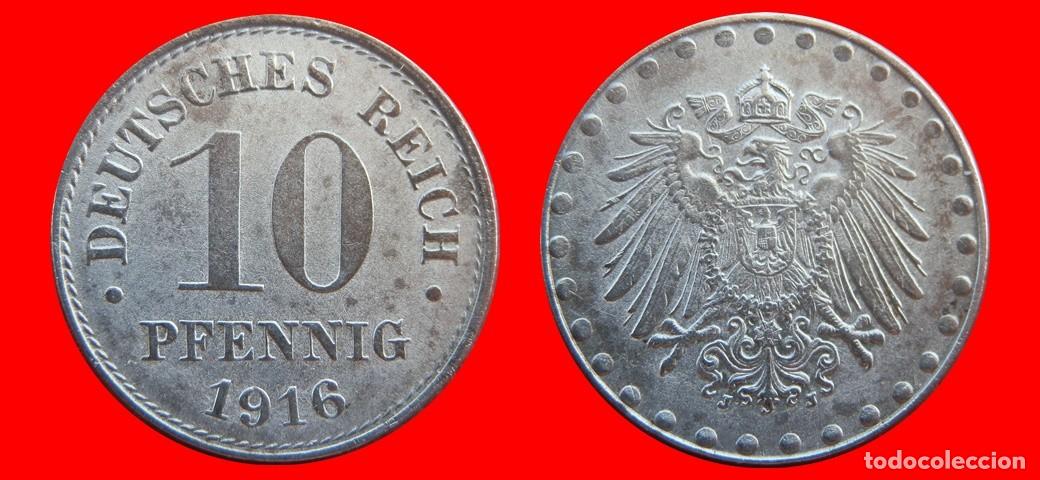 Monete antiche di Europa: 10 PFENNIG 1916J IMPERIO ALEMANIA-156603