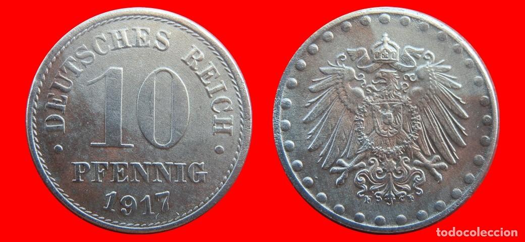Monete antiche di Europa: 10 PFENNIG 1917F IMPERIO ALEMANIA-156605