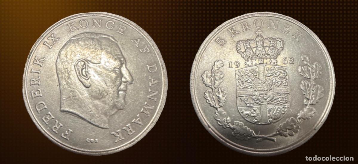 Monedas antiguas de Europa: Dinamarca 5 coronas &middot; 1962-&hearts; C - Foto 1