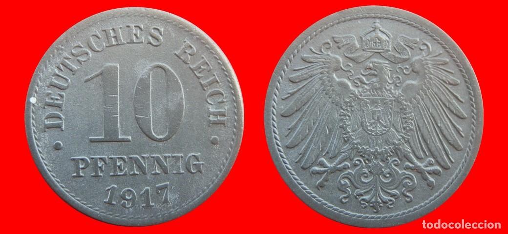 Old Coins of Europe: 10 PFENNIG 1917 IMPERIO ALEMANIA-156606