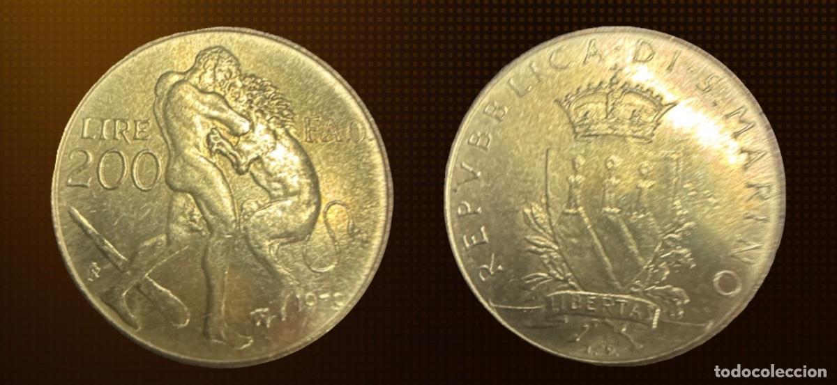 Moedas antigas da Europa: San Marino 200 liras, &Oacute;rganos institucionales del estado &middot; 1979