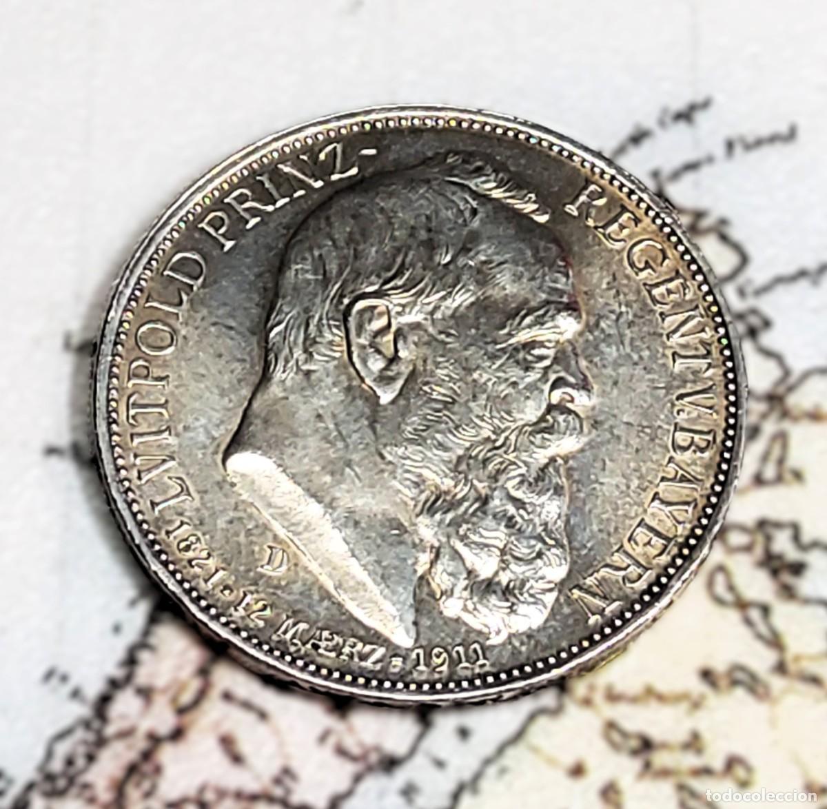 Monete antiche di Europa: 3 MARCOS DE PLATA DE ALEMANIA DEL A&Ntilde;O 1911-D.SIN CIRCULAR.LUJO